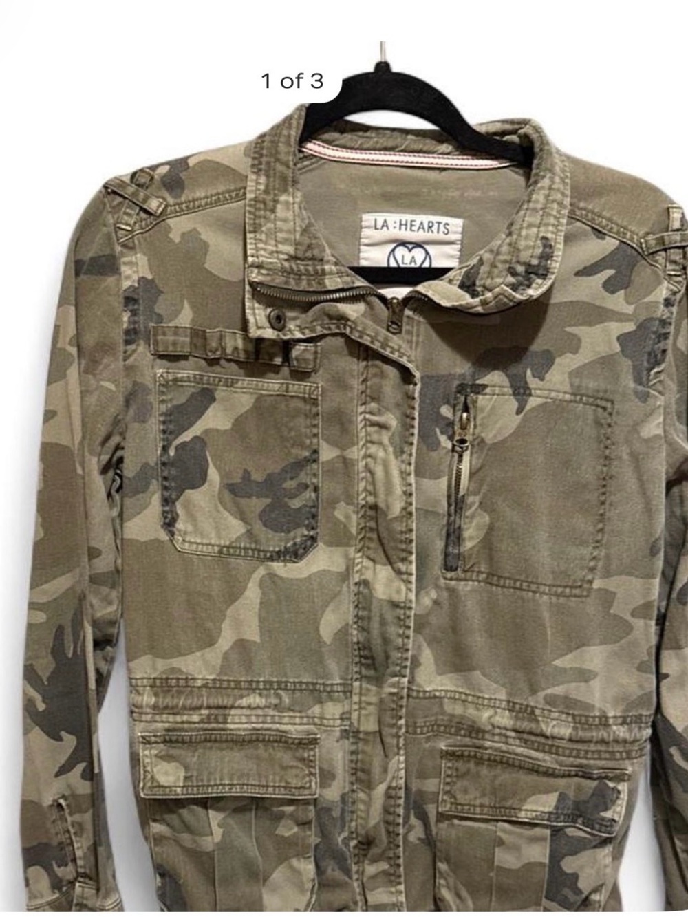 La Hearts Olive Camo Utility Jacket